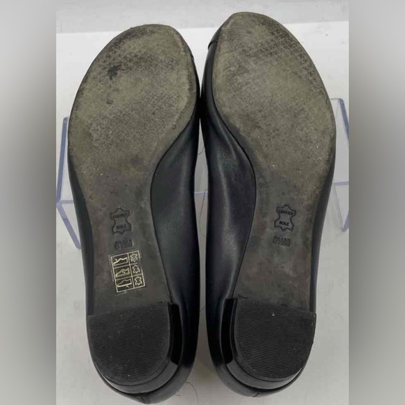 TORY BURCH Black Chelsea Leather Ballet Flats Shoes Womens Sz 8.5 M - Picture 5 of 8
